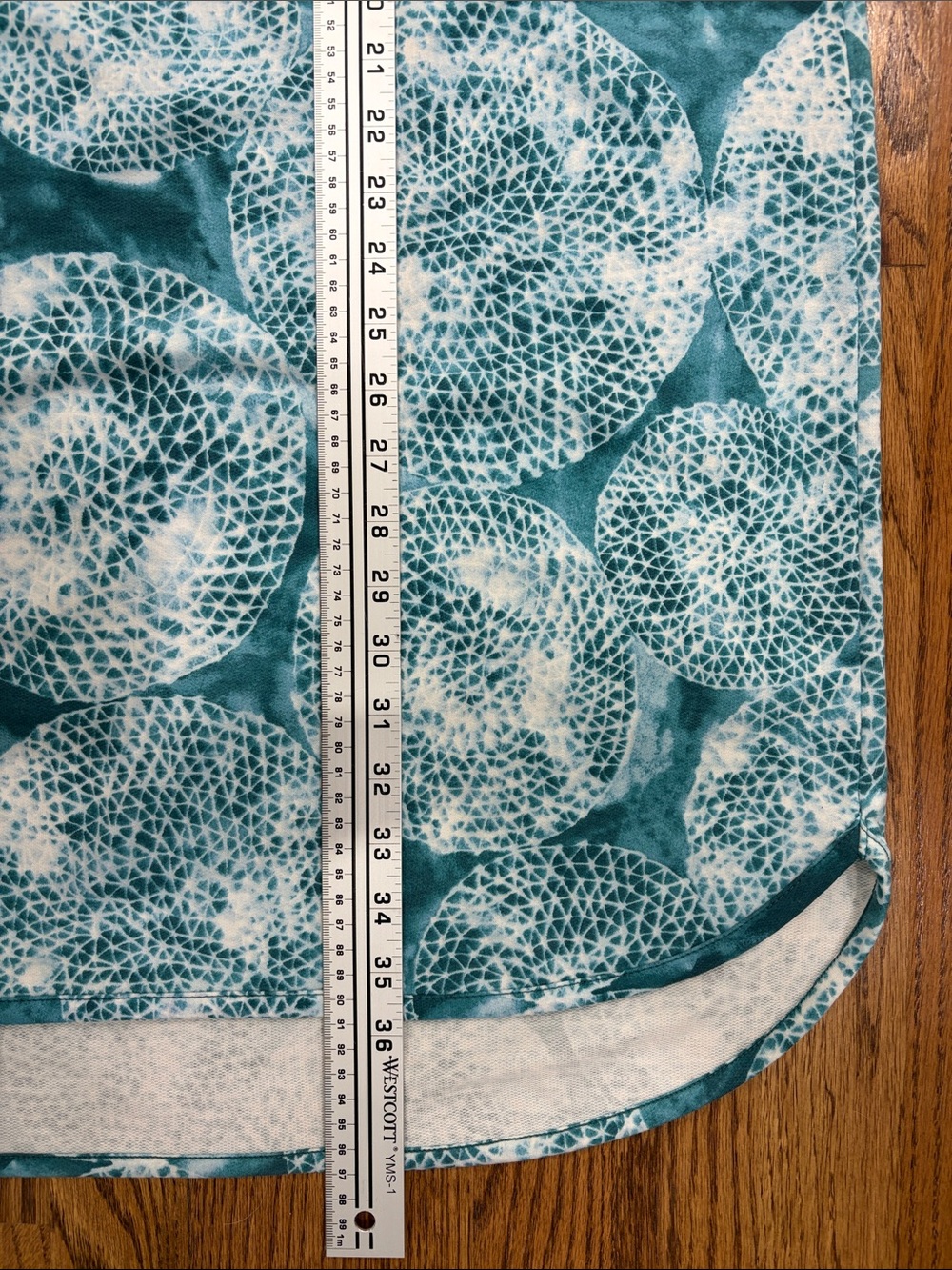 NWT Wonderly Studio Teal Medallion Blue Shirt Dress Tunic Top Long Sleeve (M) - Picture 8 of 9